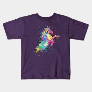 Splatter Paint Horse Kids T-Shirt